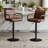 Modern Adjustable Swivel Bar Stools with High Back, Faux Leather Upholstered Counter Height Chairs (Set of 2)-478387195