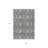 3' X 5' Gray Floral Medallion Washable Indoor Outdoor Area Rug