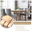 Ensemble de 6 chaises de salle à manger rembourrées en tissu épaissi et cloutées-992998243