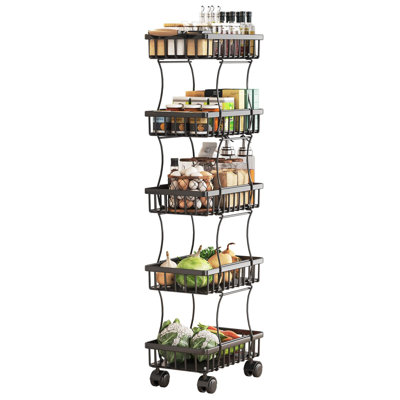 Kutina 45.27'' H x 9.05'' W Utility Cart with Wheels