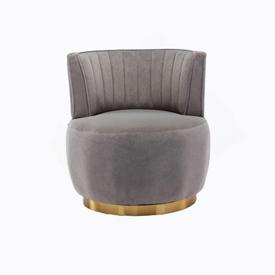 360° Swivel Cuddle Barrel Accent Sofa Chair With Sturdy Frame, Soft Velvet Upholstery And Comfortable Cushions For Ultimate Relaxation