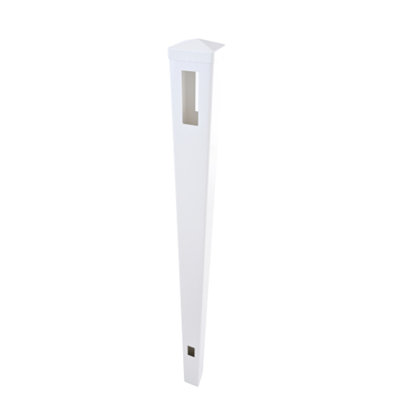 Line Post For White Vinyl Routed Fence Caps Included Set Of 2