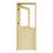Qucik Assemble Jamb, Not Prehung, Unfinished Dutch Door, 1 Lite Half Clear Glass Split Single Door Slab With Latch and hardware kit-109024326