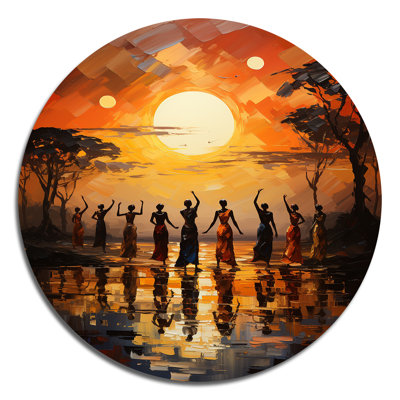 Tionnie - People Round Metal Art