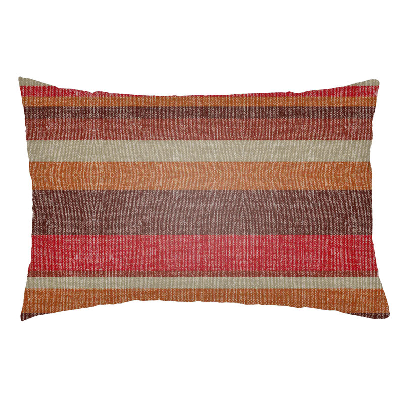 Lolita Lilac Indoor/Outdoor Lumbar Pillow, Poppy Red/Burgundy