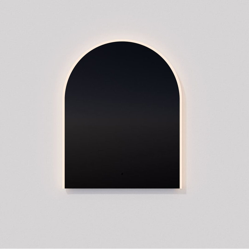 Arched Frameless LED Bathroom Mirror with Defogger