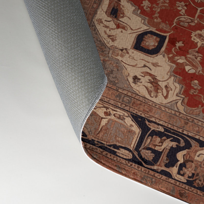 Tapis d'intérieur et d'extérieur brun Persian, Rectangle 5 pi x 7 pi