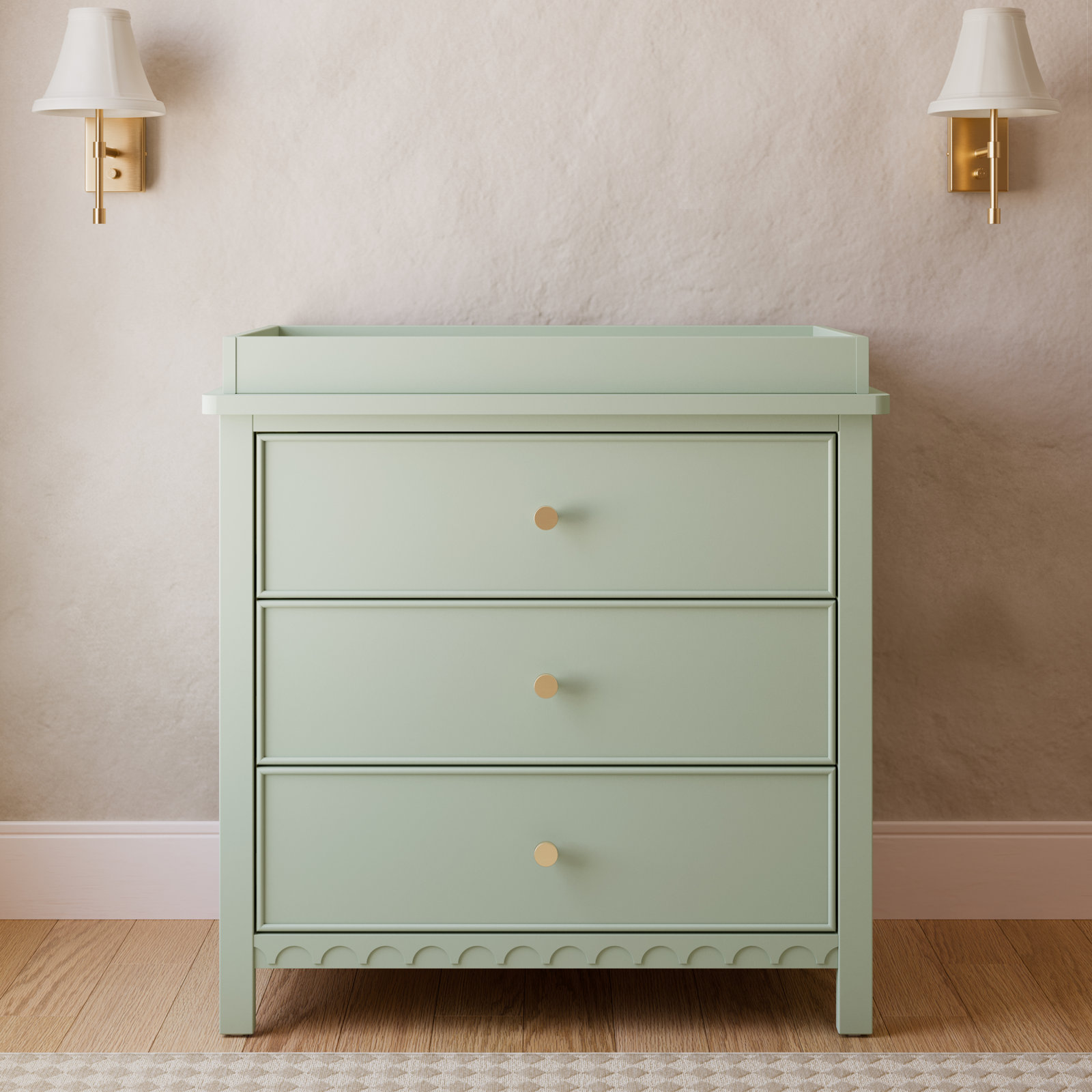 Sasha 3-Drawer Changing Table Dresser, Sage