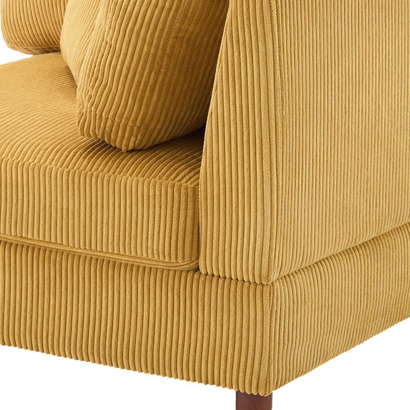 Seemab 305.8Cm Square Arms Sofa, Orange
