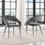 Pieds en bois de chaise de salle à manger moderne en velours avec embouts décoratifs-416065059