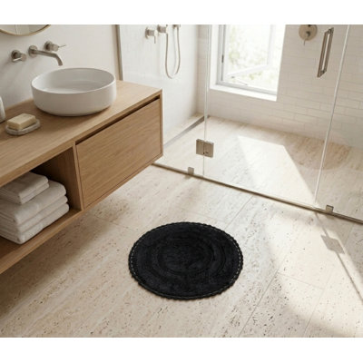 Akiera Luna Crescent Bath Rug Non skid