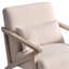 Fauteuil d'appoint rembourré en lin de 26,8 po de largeur avec pieds et coussin en bois Salma-1007934031