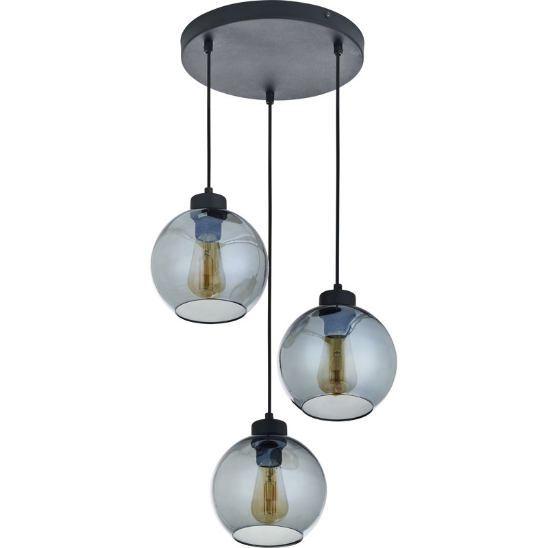 Birchwood 3 - Light Grey Cluster Pendant