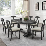 7 - Piece Extendable Wood Dining Set