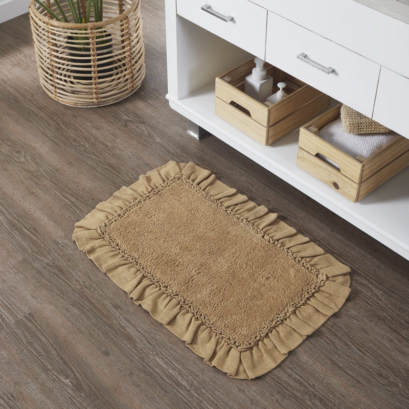 Tapis de bain Dathan, L 20 po x L 30 po, Brun clair naturel