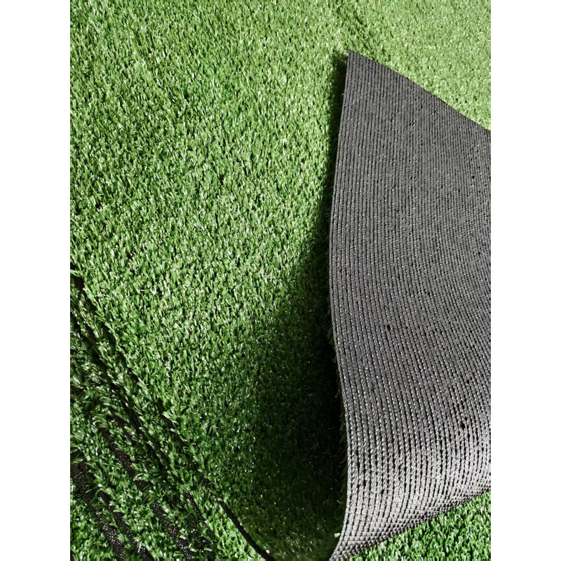 Premium Artificial Turf Mat With Drainage Holes. Thick Fake Grass With Rubber Backing, Ideal For Indoor/Outdoor Pet Areas, Garden, Lawn, Patio & Balcony Decor(Grass Height 0.6 Inches/1.5Cm)