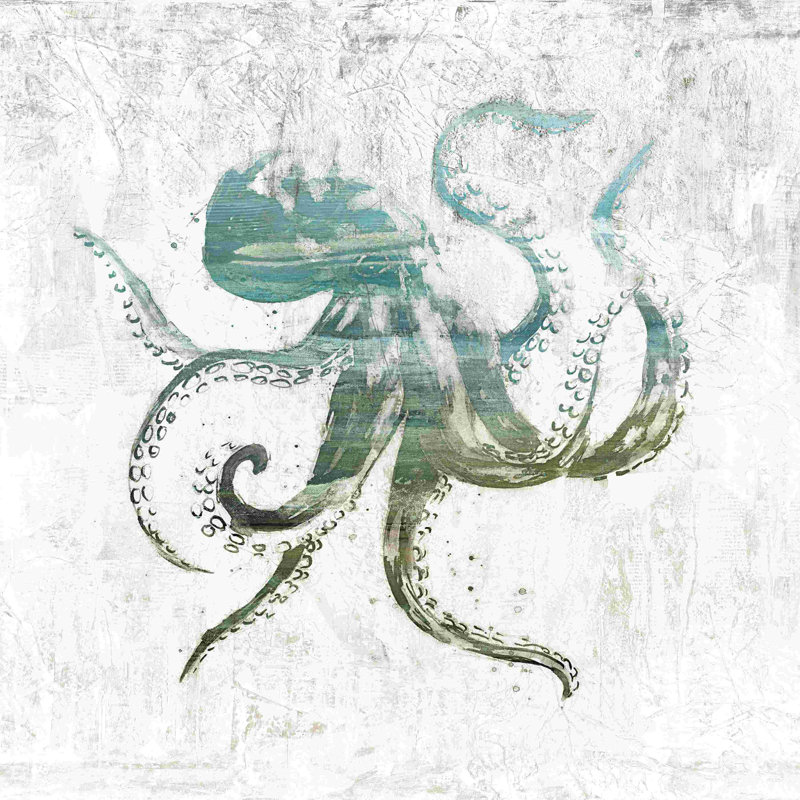 Bleu octo, H 12 po x l 12 po