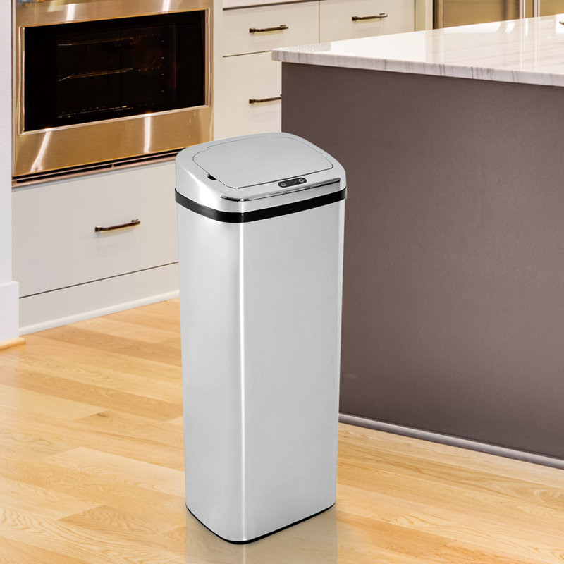 Steel Motion Sensor Kitchen Trash Can, 50L