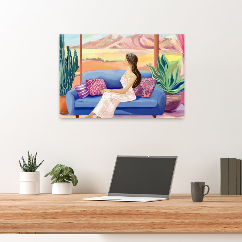Contemporary Art Contemporary Rose Violet, art mural, H 24 po x l 16 po