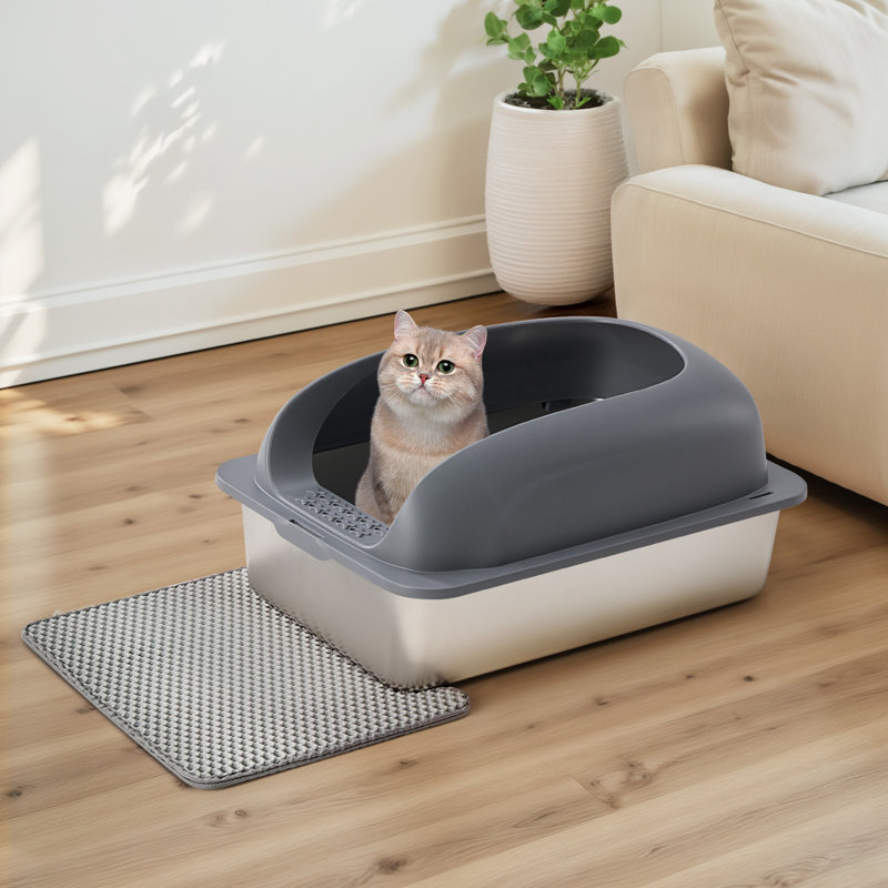 Cat Litter Box, Dark Grey