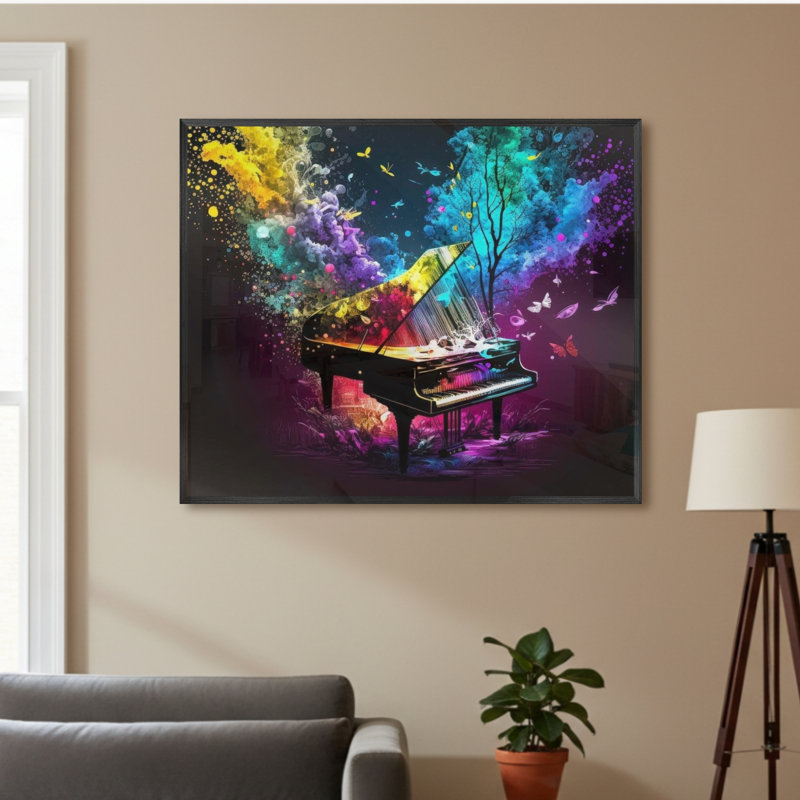 Single Picture Frame LED Illuminated Wall Art Wall Art on Glass / Aluminium, 50 cm H x 60cm W