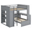 Lit mezzanine avec lit autonome, tablettes, bureau et garde-robe-27951380