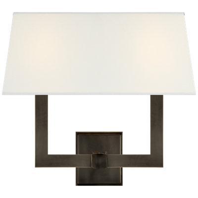 Chapman & Myers Square Tube Double Sconce