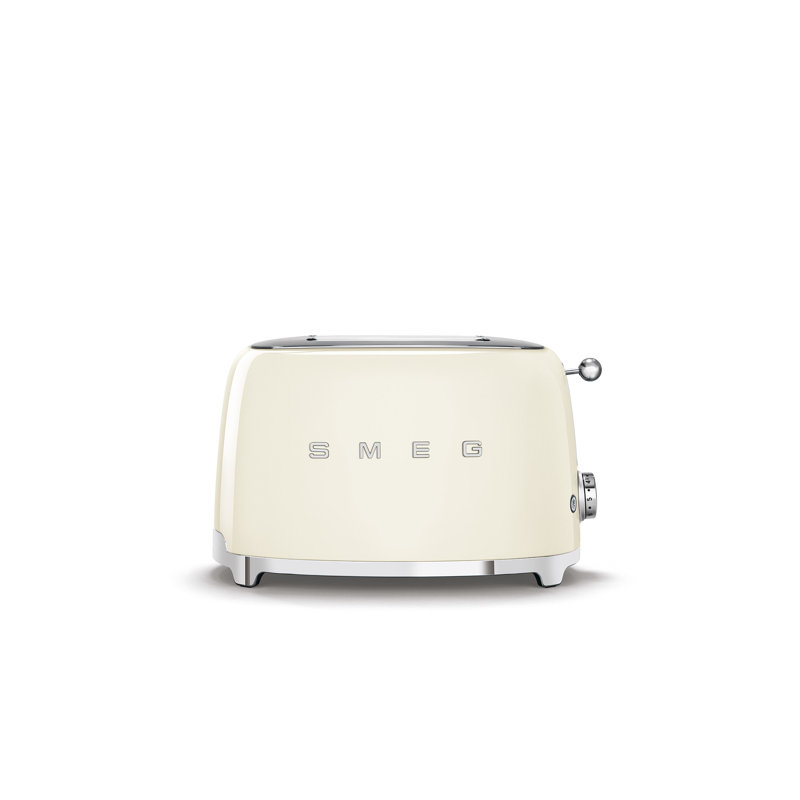 Smeg TSF01 50's Style Retro Two Slice Toaster, Cream