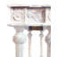 Table console en bois massif blanc vieilli de 54 pouces