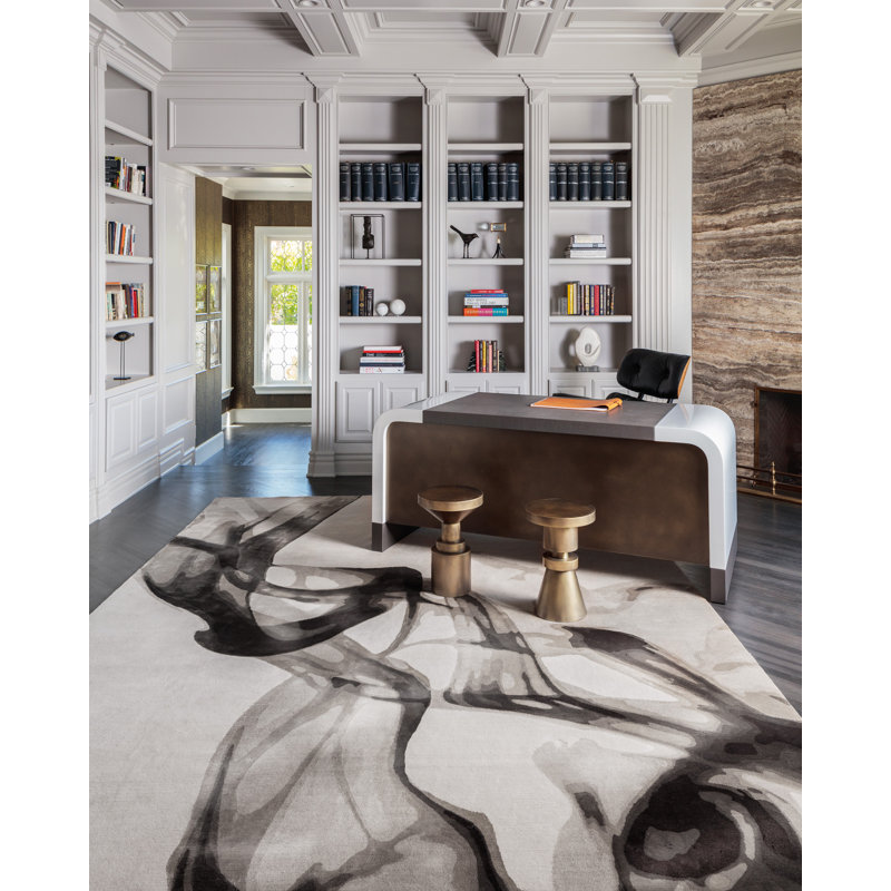 Adam Hunter Smoke Flint Area Rug, Rectangle 12' x 18'