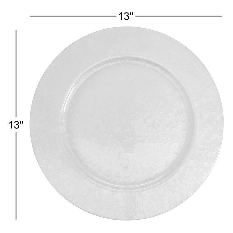 Assiette de présentation en fausse perle Soft Glow (ensemble de 4), Tanné
