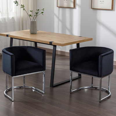 Kaydance Upholstered Dining Chairs Modern Arm Chairs