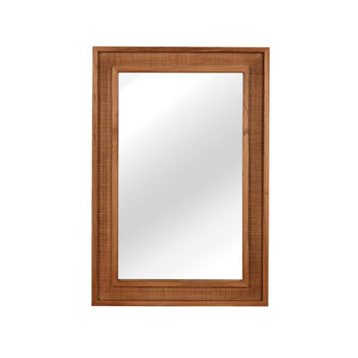 Rectangle Wood Frame Decorative Mirror for Home Decor
