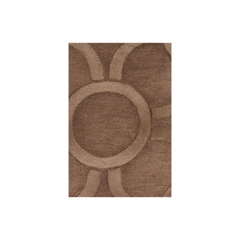 Tapis brun touffeté à la main Shane, Rectangle 5 pi x 7 pi 6 po