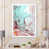 Toile avec cadre blanc