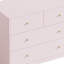Commode 4 tiroirs rose, armoire de rangement en bois pour chambre d'enfant