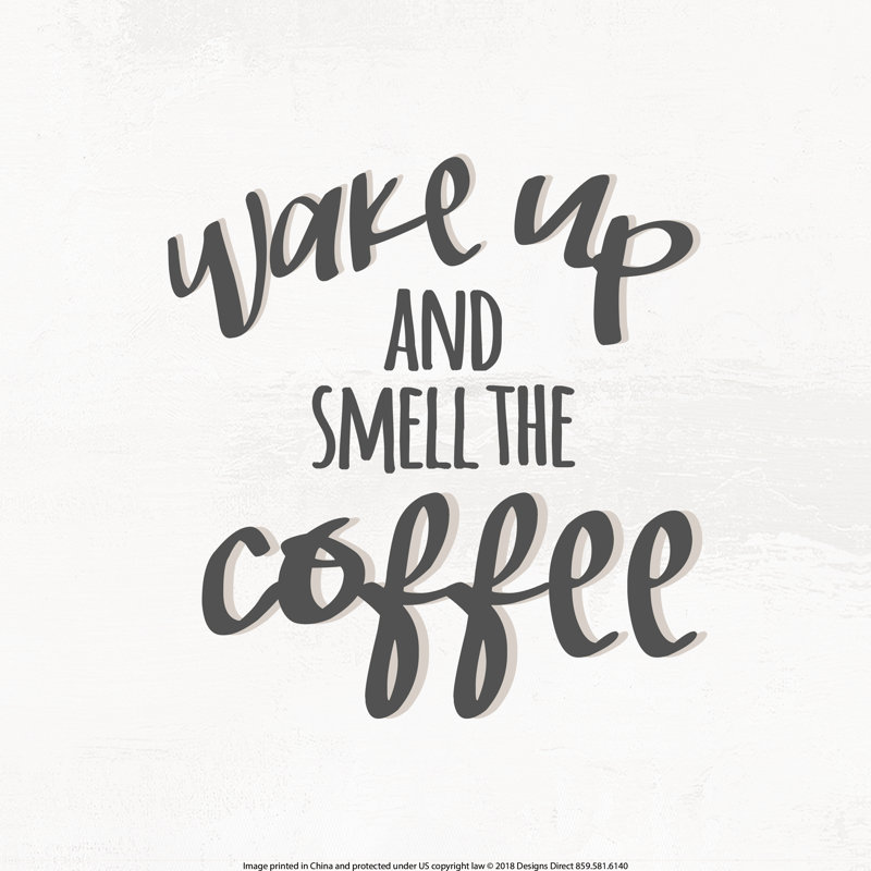 Wake Up Coffee - Wrapped Canvas Print, 30cm H x 30cm W x 3.8cm D