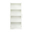 Armoire blanche avec 2 portes et 3 cloisons, 4 compartiments de rangement spacieux, unité de cuisine haute facile à ranger, portes, espaces,