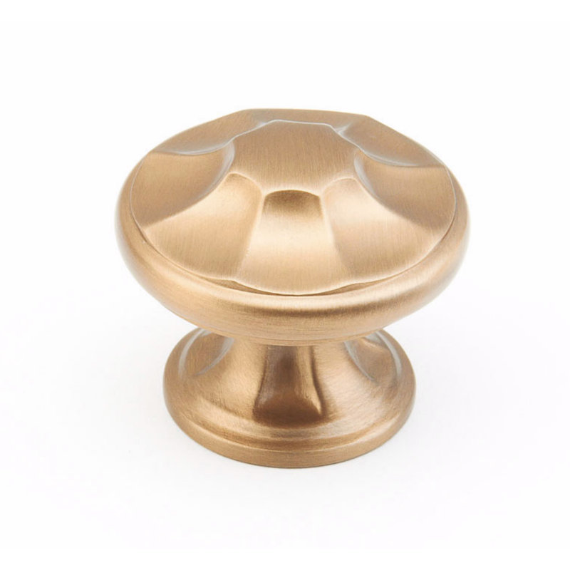 Empire Round Knob, Brushed Bronze