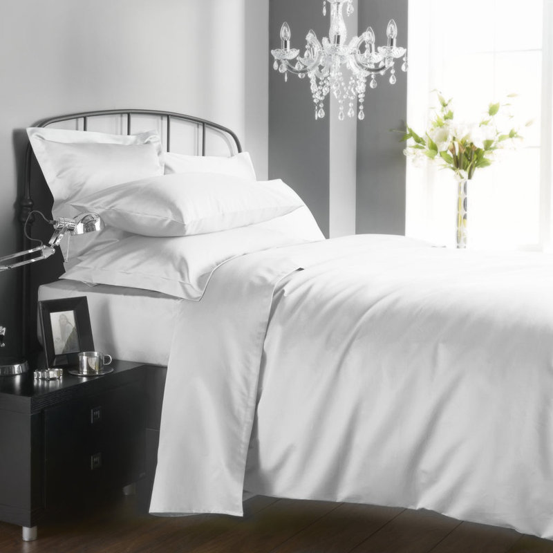 1000 Thread Count Sateen Duvet Cover, Super King Duvet Cover, White