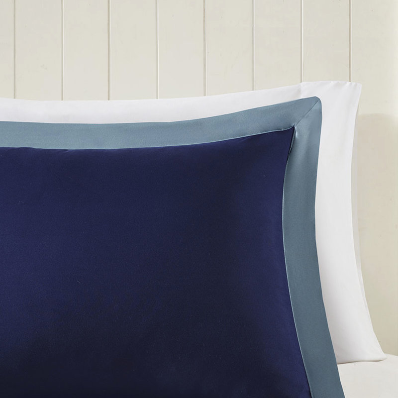 Édredon en losange 3M avec bourre en duvet synthétique et fermeture à glissière cachée, Édredon double et 2 taies décoratives