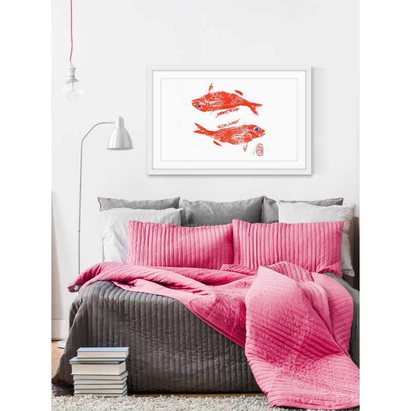 « wrasse », reproduction d’art encadrée, H 20 po x l 30 po x P 1,5 po