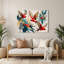 Art mural oiseaux en métal brun cramoisi Rosella-76594682