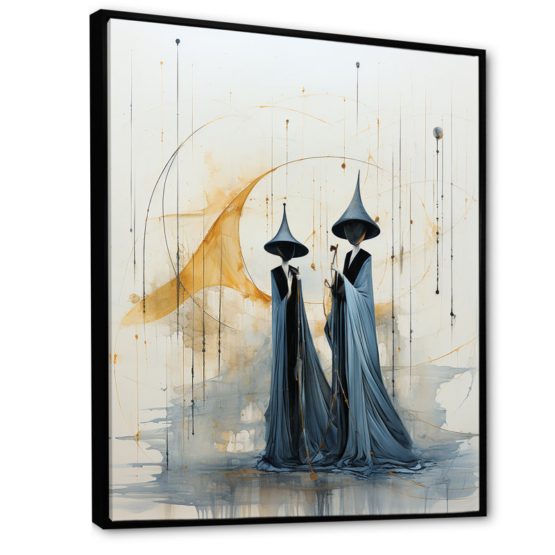 Minimalisme sorcières II - impression, H 44 po x l 34 po x P 1,5 po, Cadre flottant noir