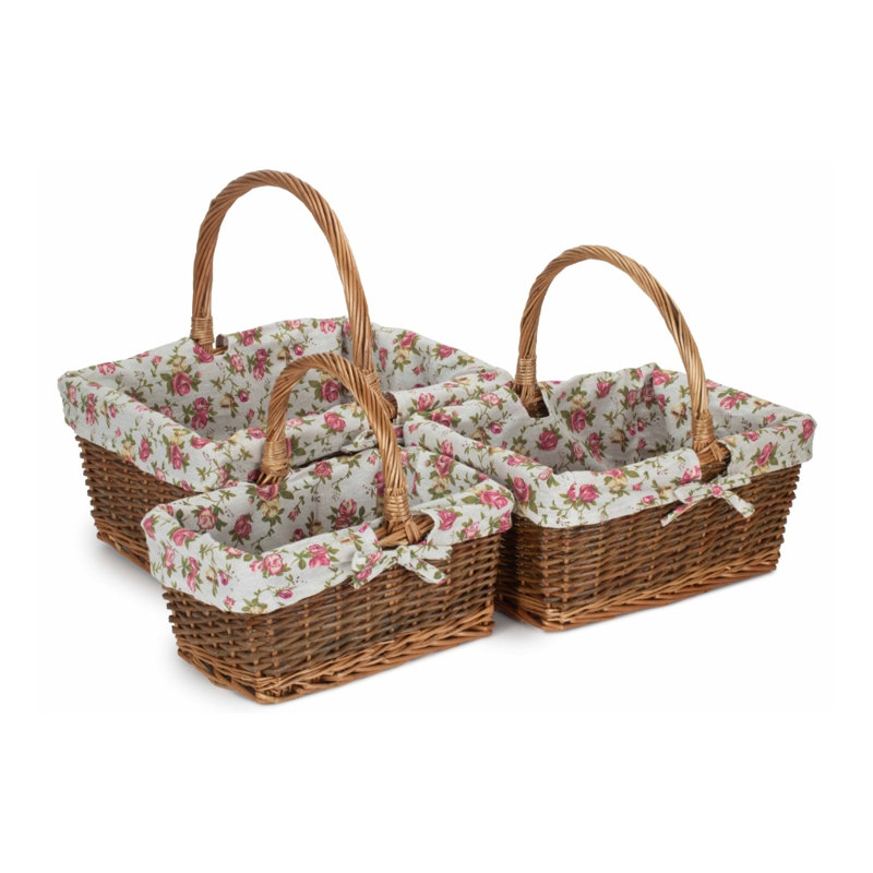 Wicker Laundry Set with Handles