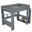 Lit mezzanine double en bois avec bureau