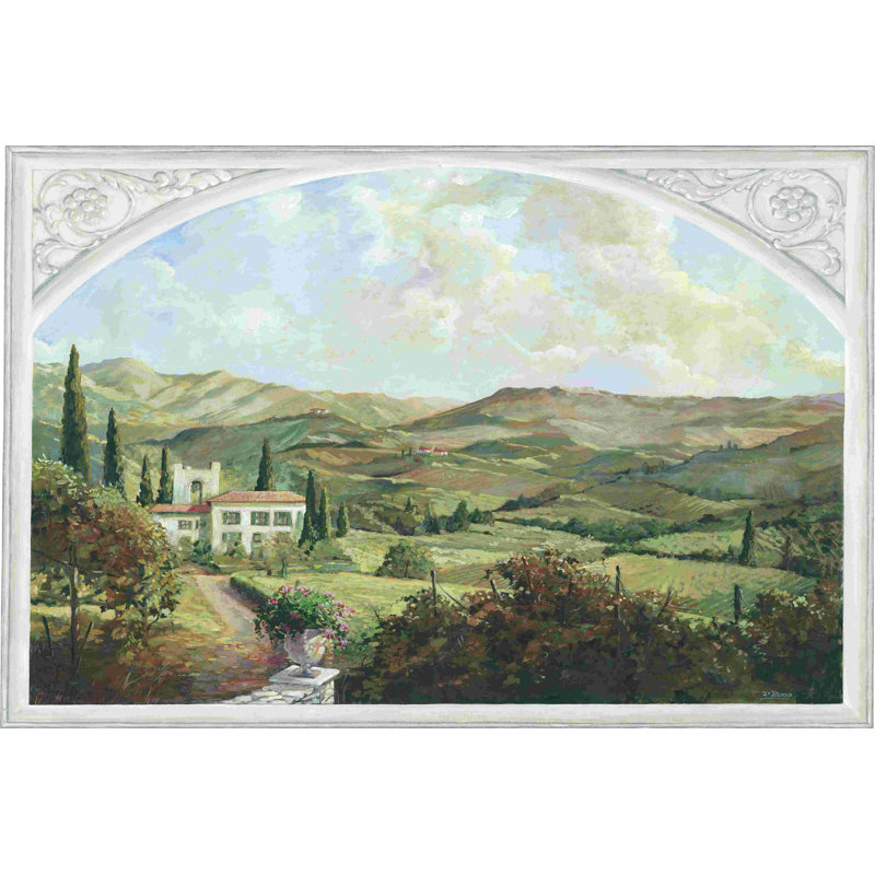 " Tuscan View " by Dot Bunn Painting Print, 12" H x 18" W