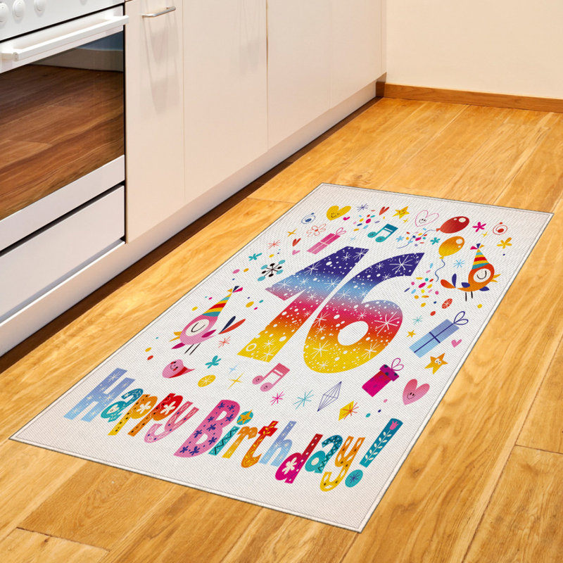 Tapis décoratif coloré en fibres de polyester à haute densité, Rectangle— 4 pi x 5 pi 8 po