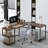 L-Shaped Metal Base Computer Desk-965506805-965506815