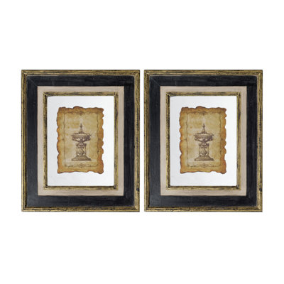 Gries, reproduction d'art encadrée avec verre et bois